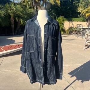 Pilcro NWT Denim Shacket Shirt Jacket Button down Top